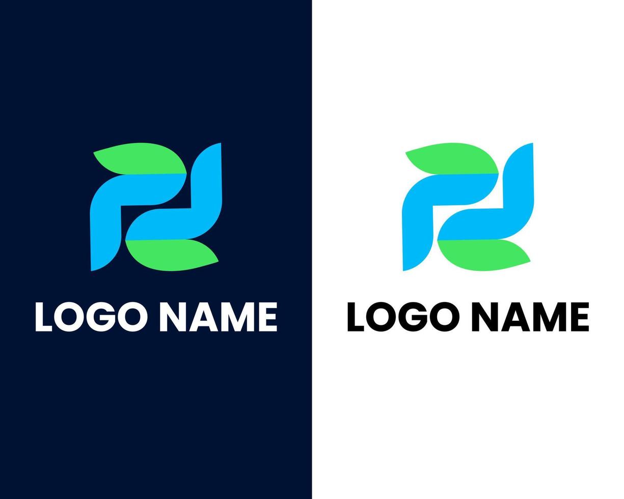 letter s with leaf modern business logo design template vector