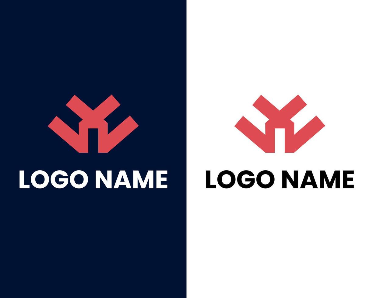 letra w y y plantilla de diseño de logotipo de empresa de marca abstracta vector