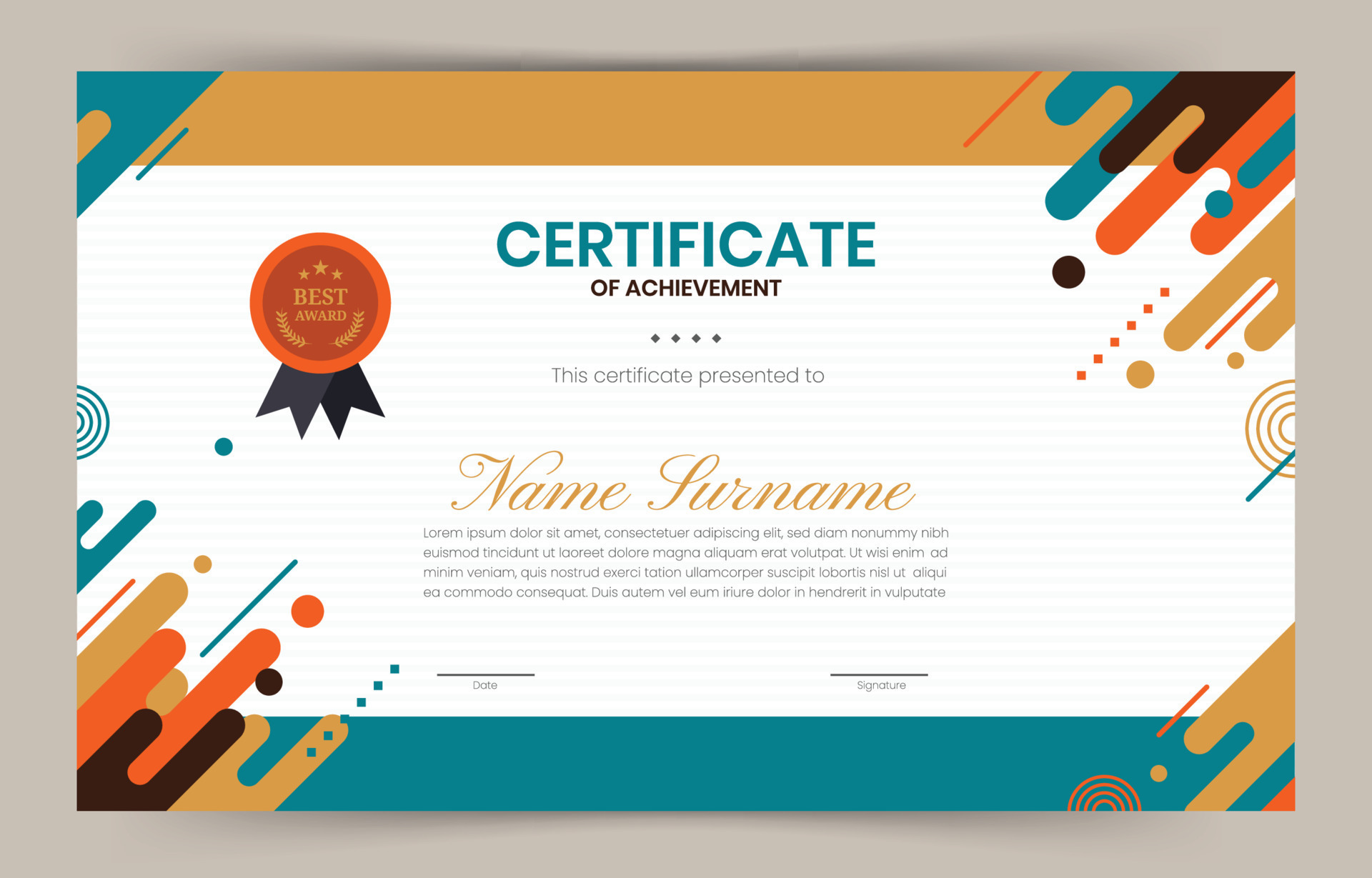 certificate-of-achievement-in-flat-modern-design-15697839-vector-art-at