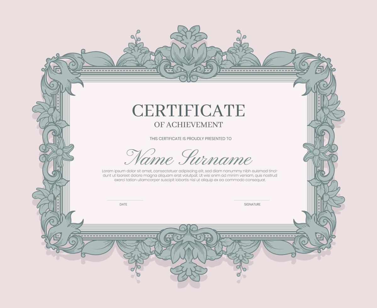 Victorian Certificate of Achievement Design vector