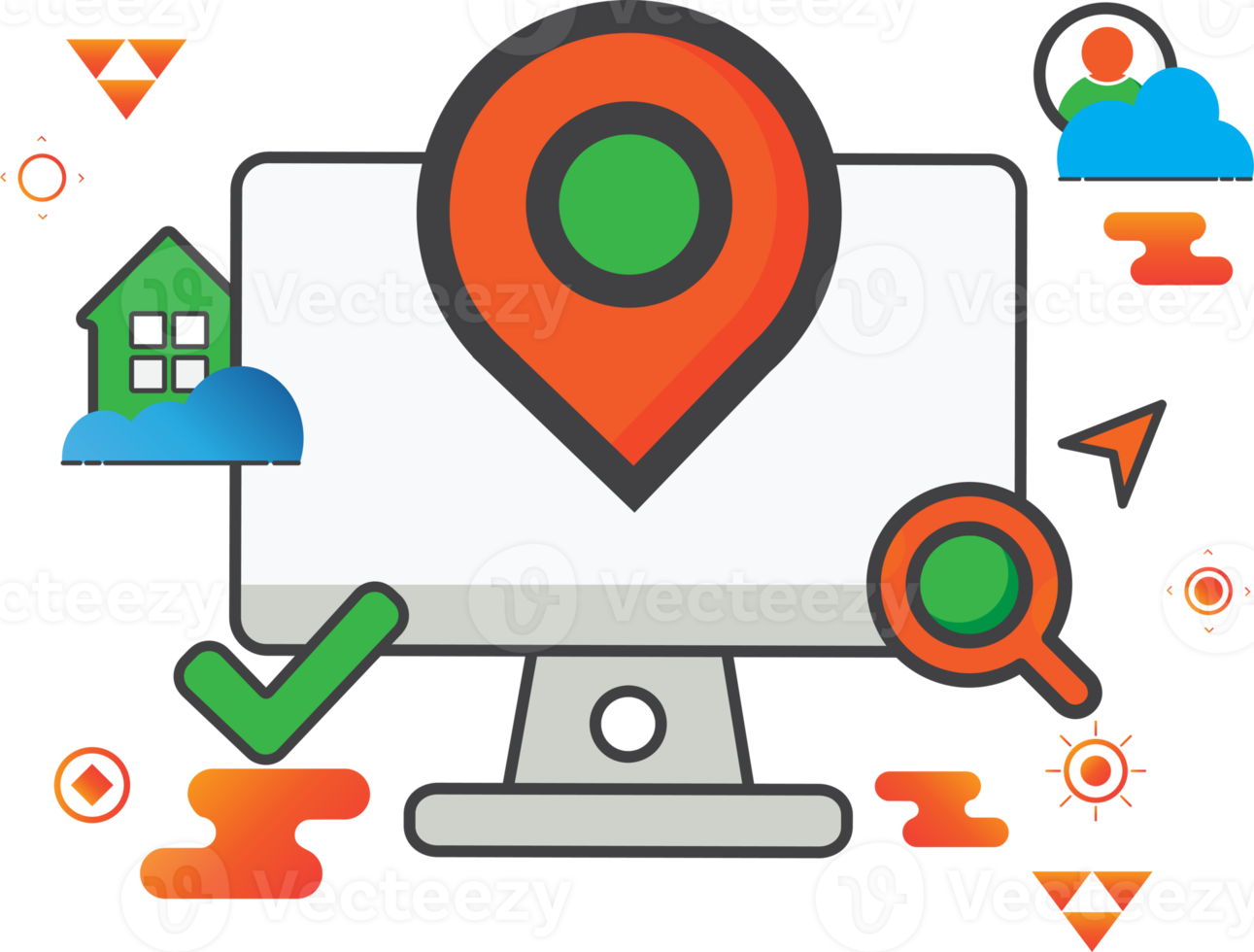 location computer illustration 15698280 PNG