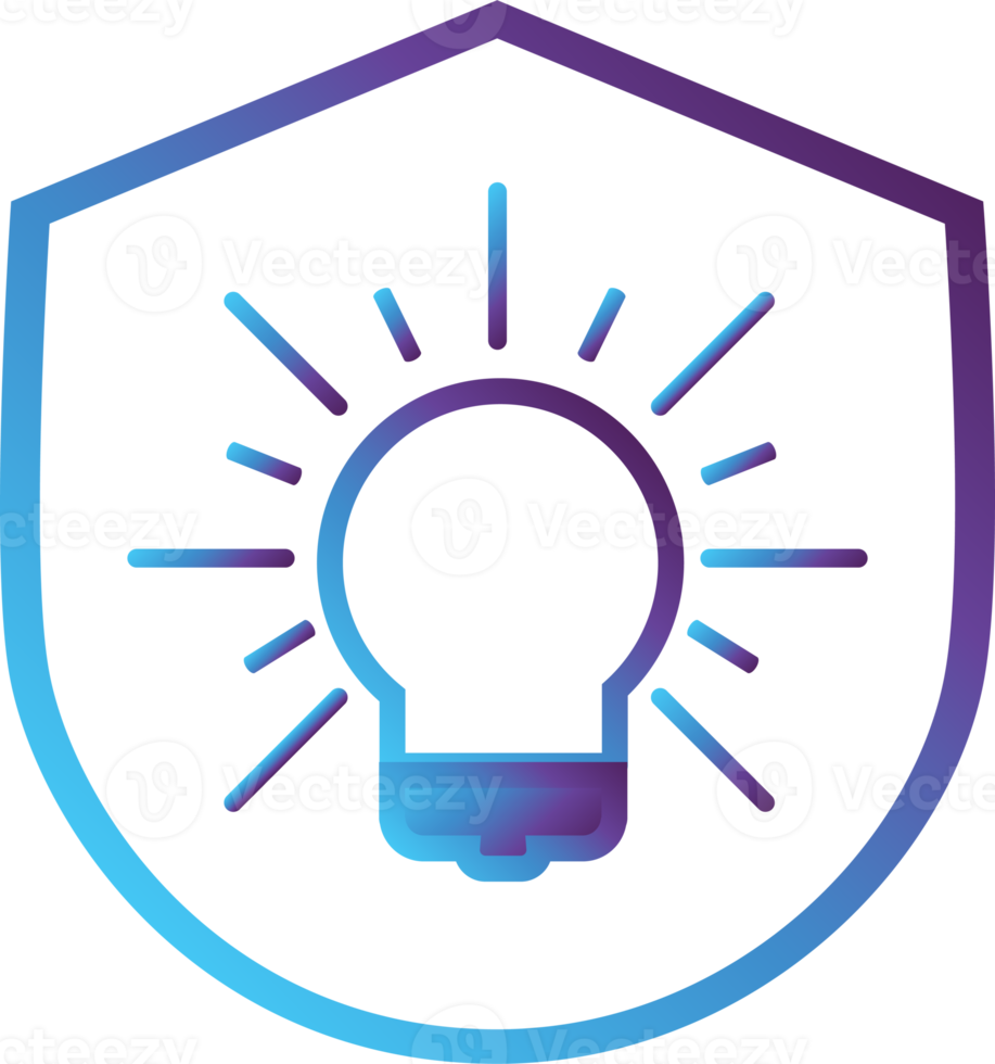 idea shield modern gradient icon png