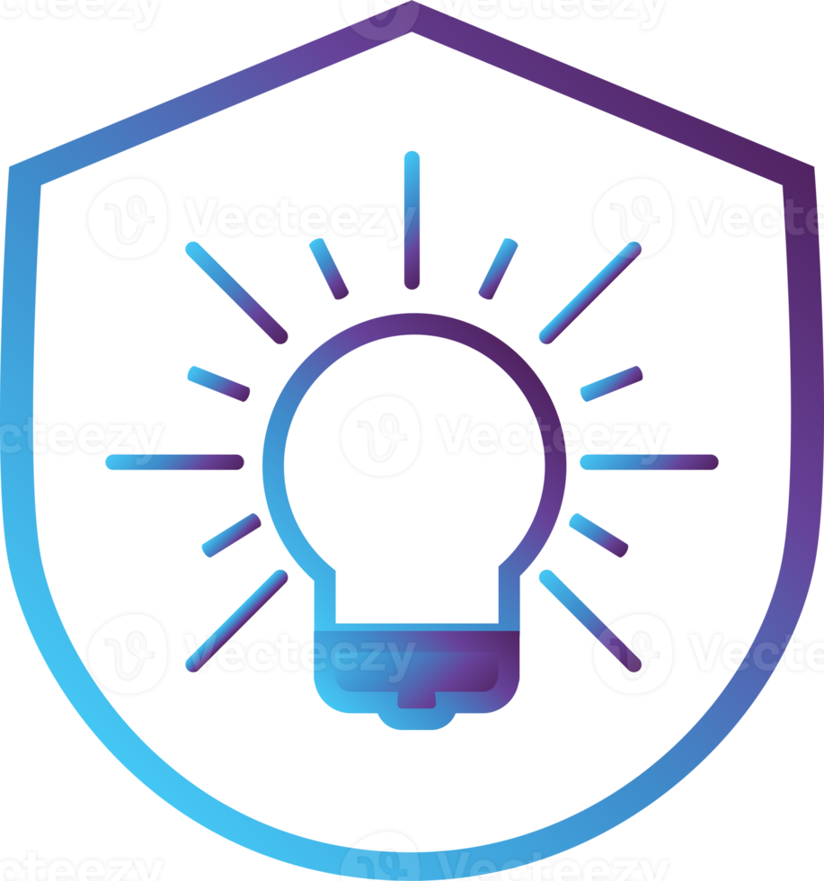 icône de dégradé moderne bouclier idée png