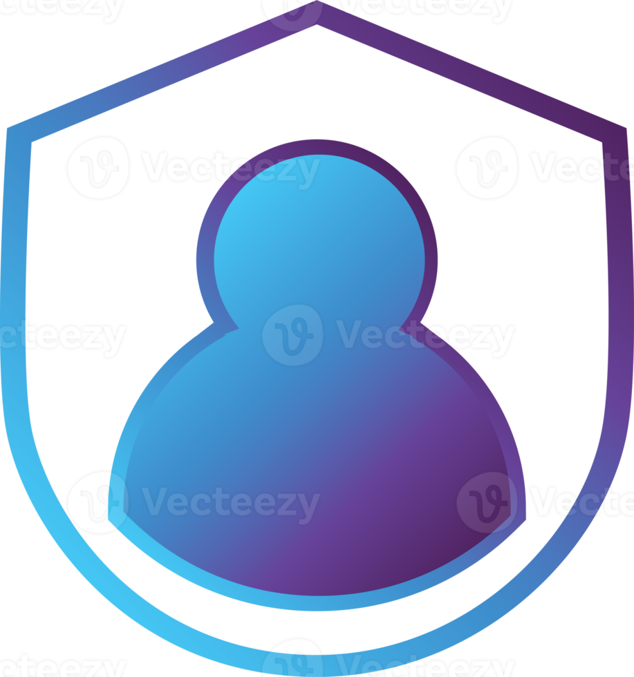 user shield modern gradient icon png