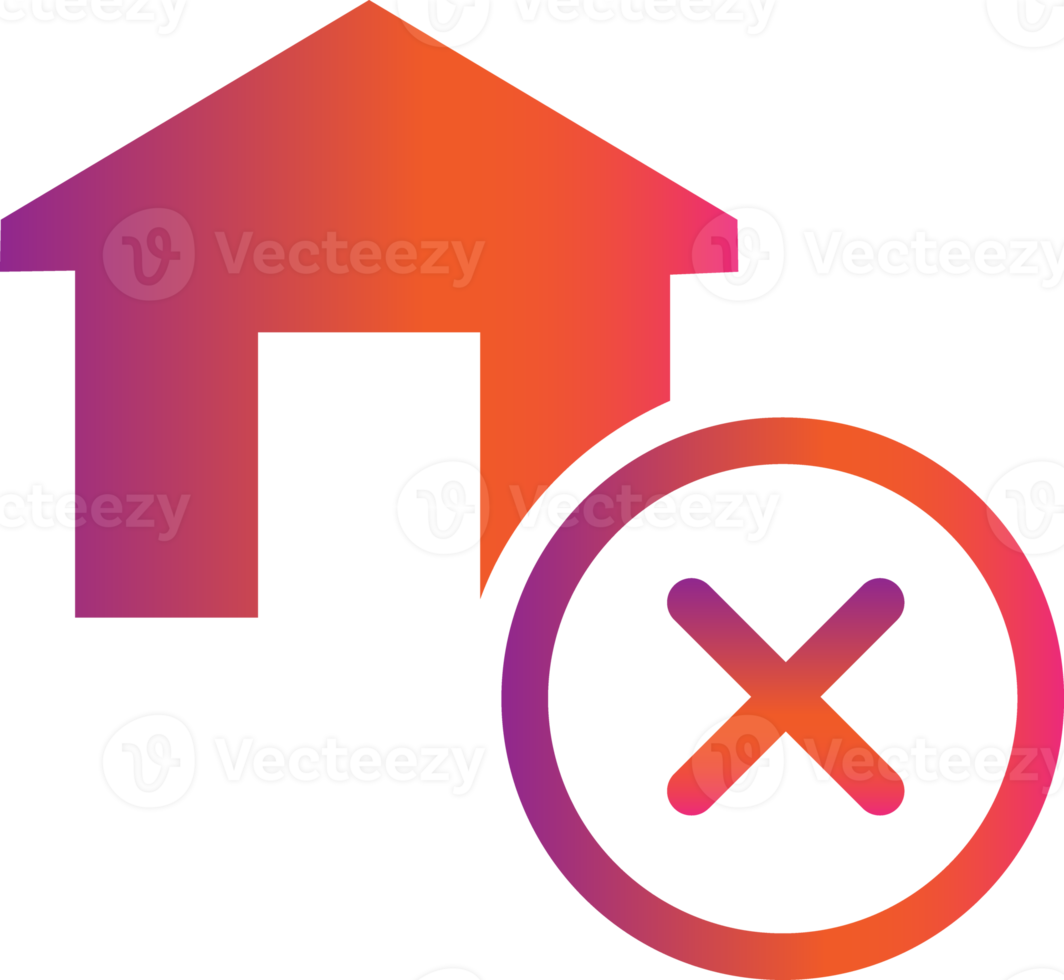 delete home gradient icon png