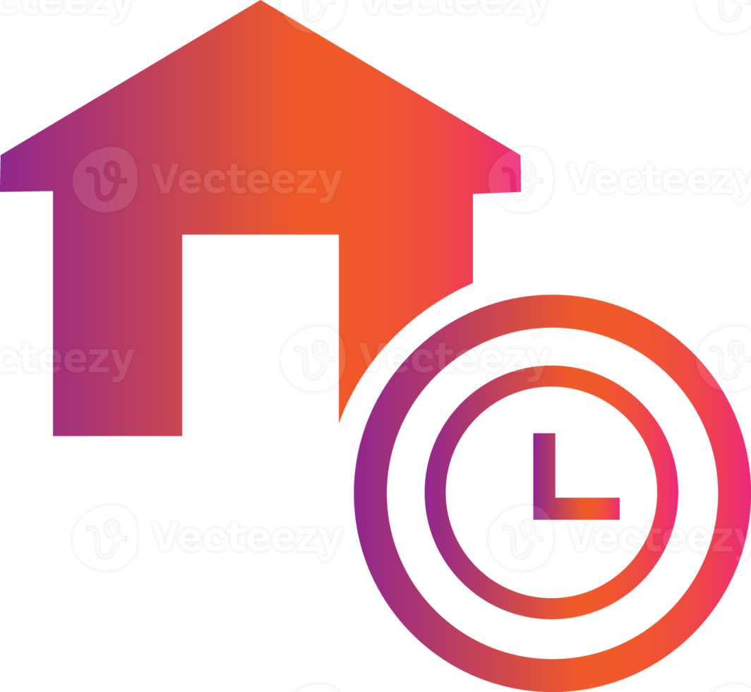 time home gradient icon 15698412 PNG
