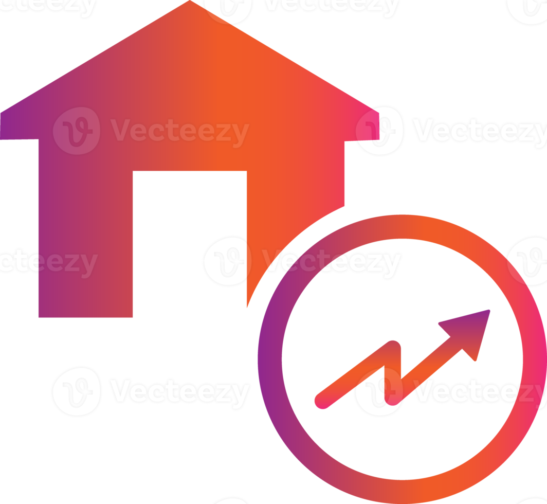 chart home gradient icon 15698418 PNG