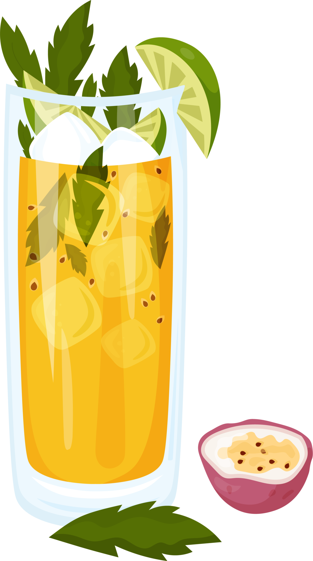 Passion Fruit Mojito Tropical Cocktail In Glass 15698449 PNG passion-fruit-mojito-tropical-cocktail-in-glass-15698449-png