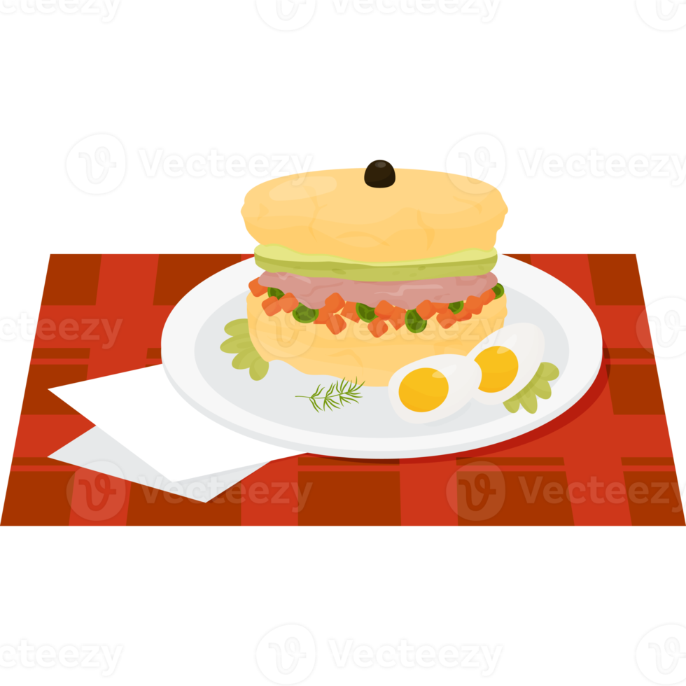 Causa rellena is classic Peruvian appetizer. png