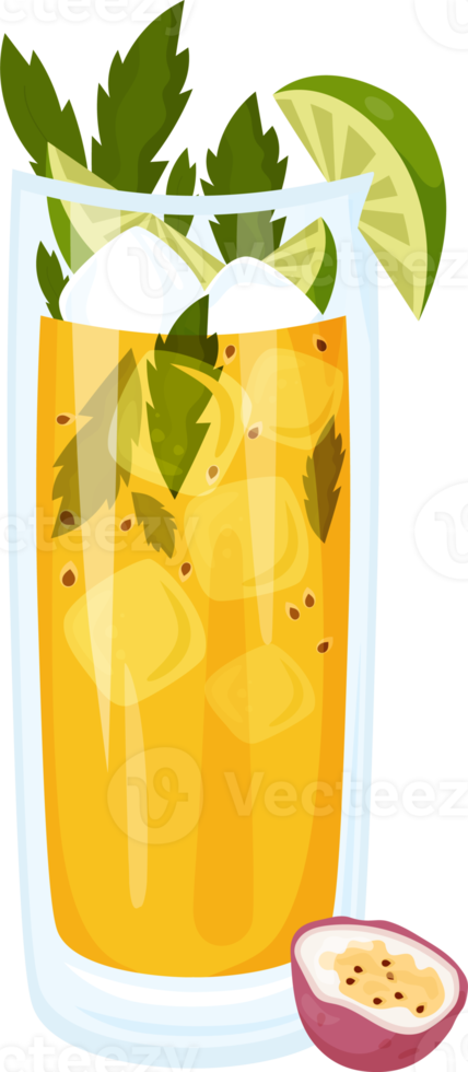 Passion Fruit Mojito tropical cocktail png