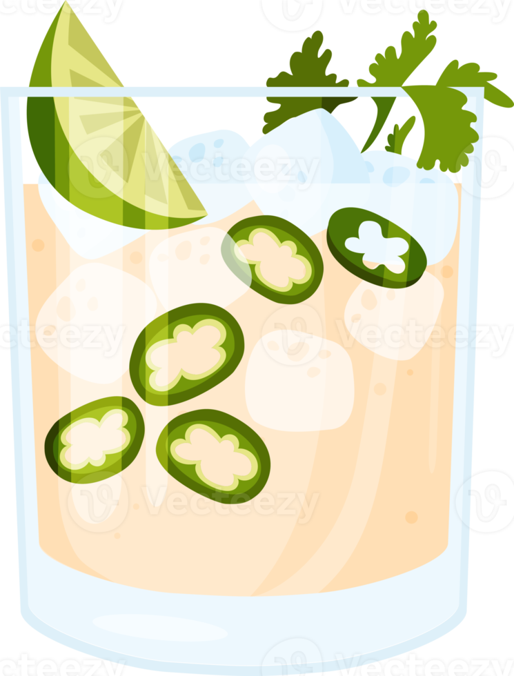 coquetel mexicano jalapeño picante margaritas png