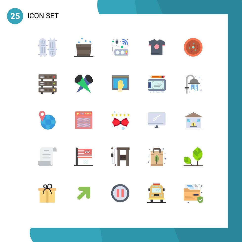 Universal Icon Symbols Group of 25 Modern Flat Colors of chemistry sport spa shirt wifi Editable Vector Design Elements