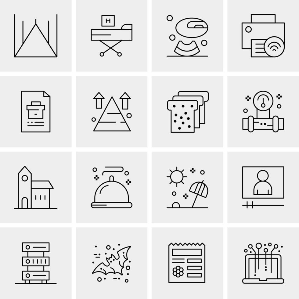 16 Universal Business Icons Vector Creative Icon Illustration to use in web and Mobile Related project