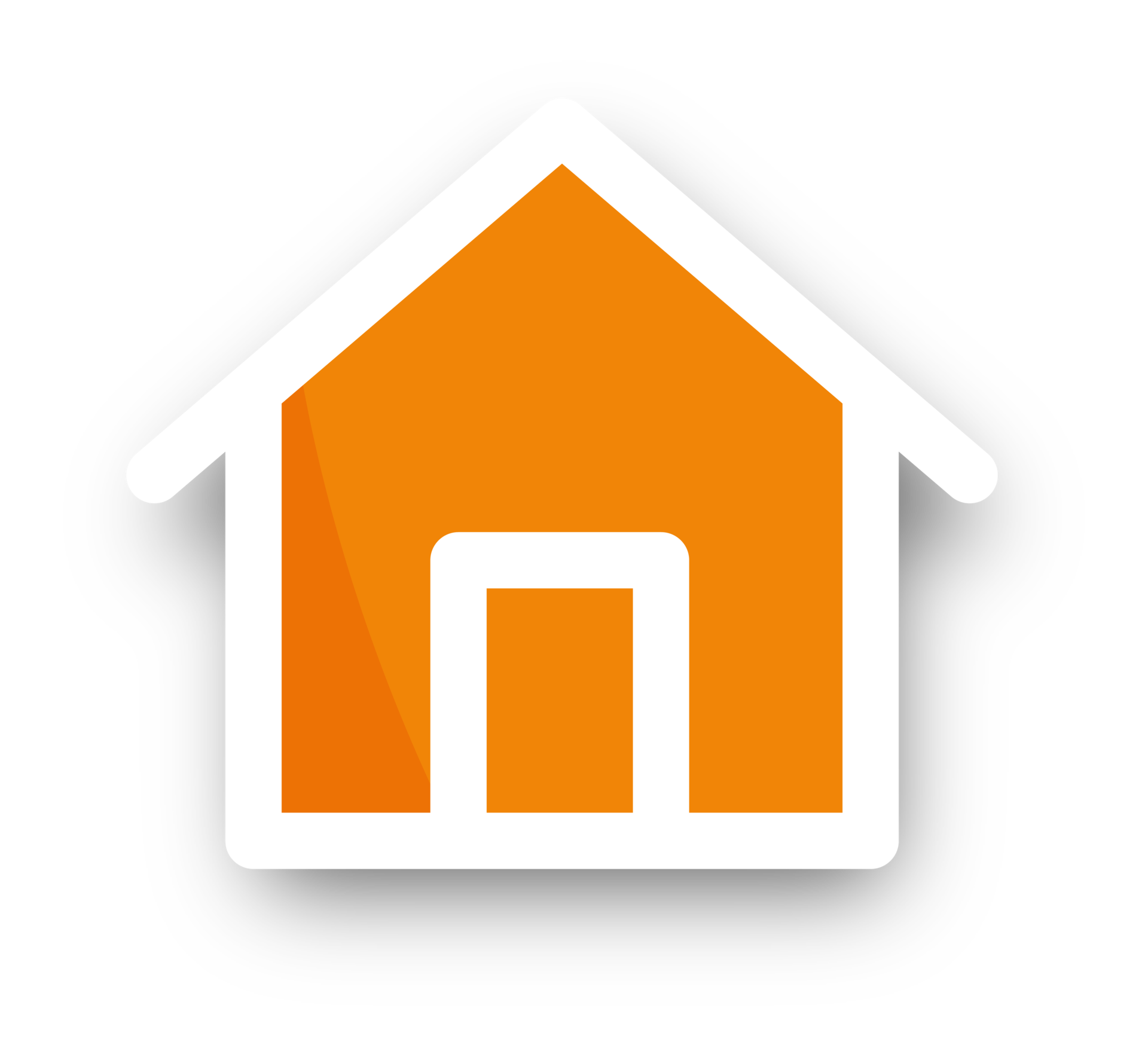 Home Icon With Realistic Shadow Flat Style Houses Symbols For Apps And