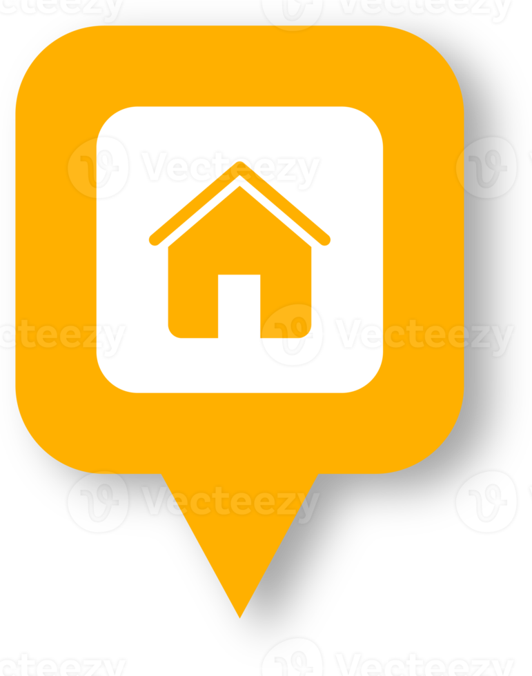 Home icon with realistic shadow. Flat style houses symbols for apps and websites. png