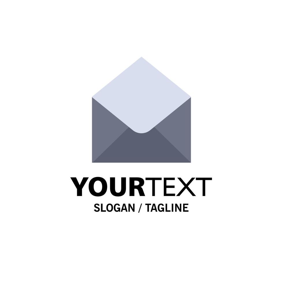 Sms Email Mail Message Business Logo Template Flat Color vector