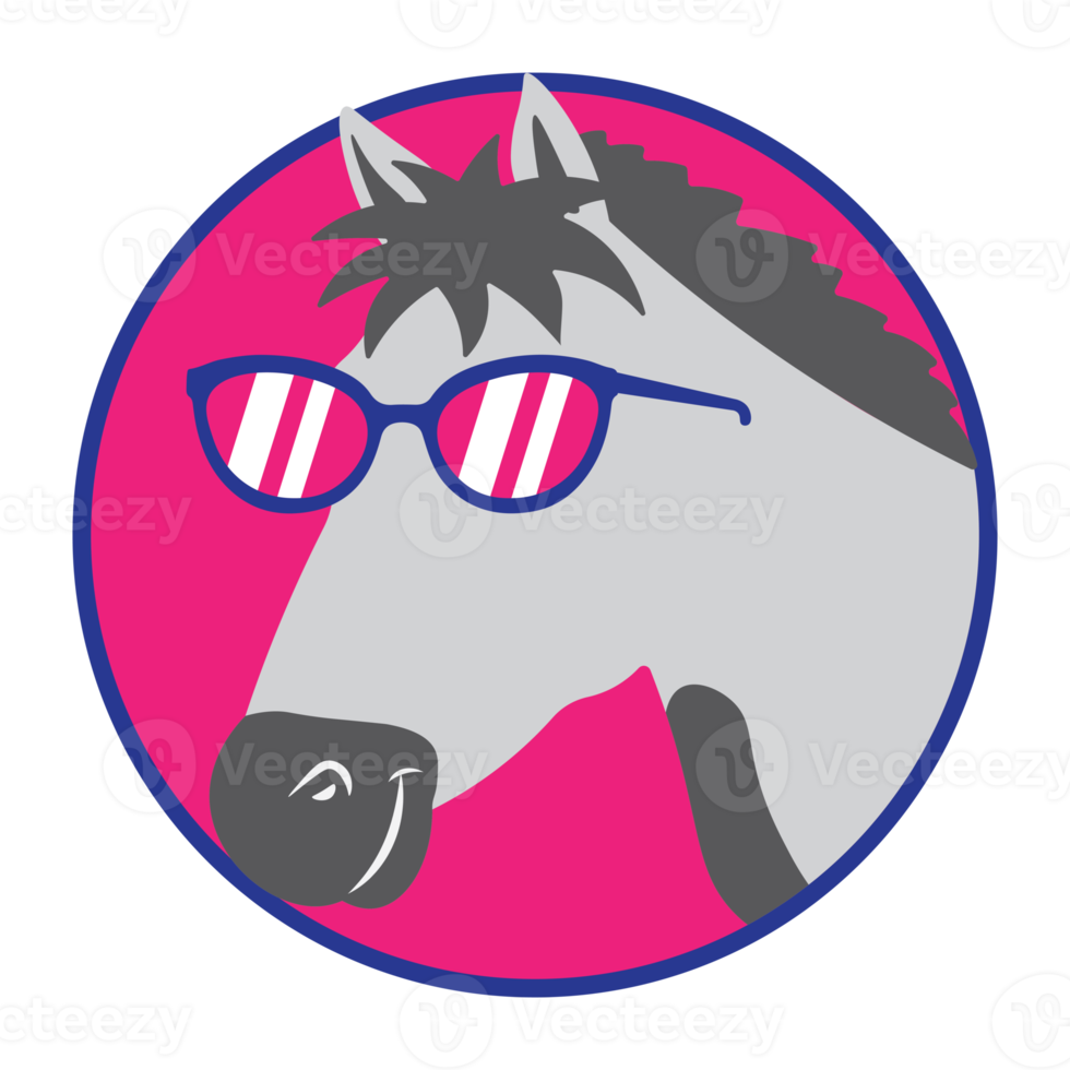 Cute Donkey with Sunglasses png
