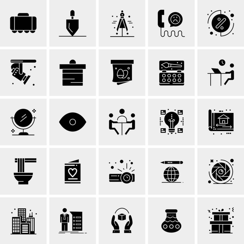 25 iconos de negocios universales vector ilustración de icono creativo para usar en proyectos relacionados con la web y dispositivos móviles