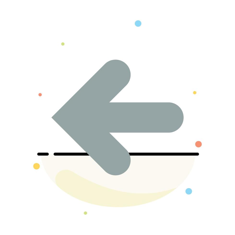 Arrow Arrows Back Point Back Abstract Flat Color Icon Template vector