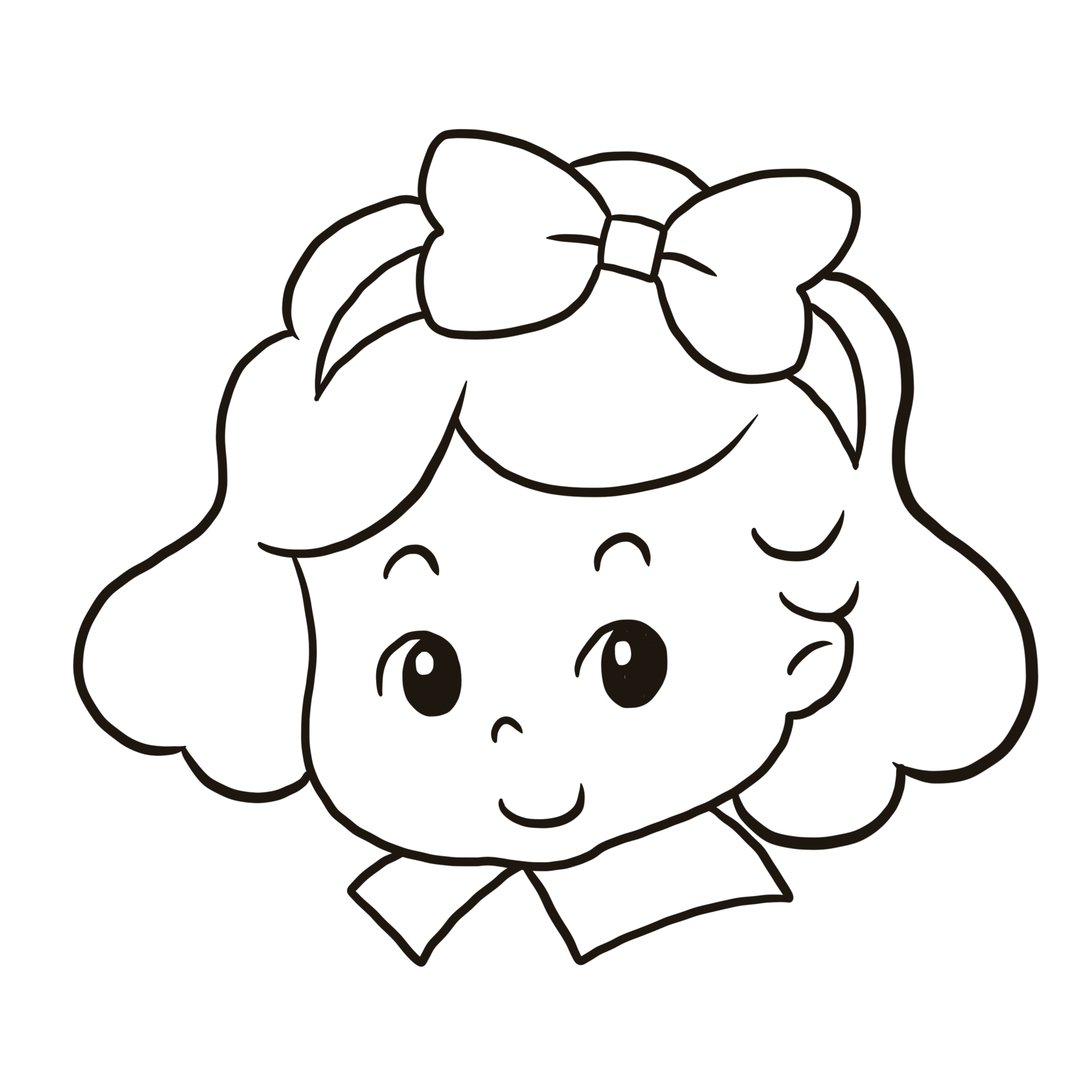 menina perfil desenho animado avatar rabisco kawaii animê