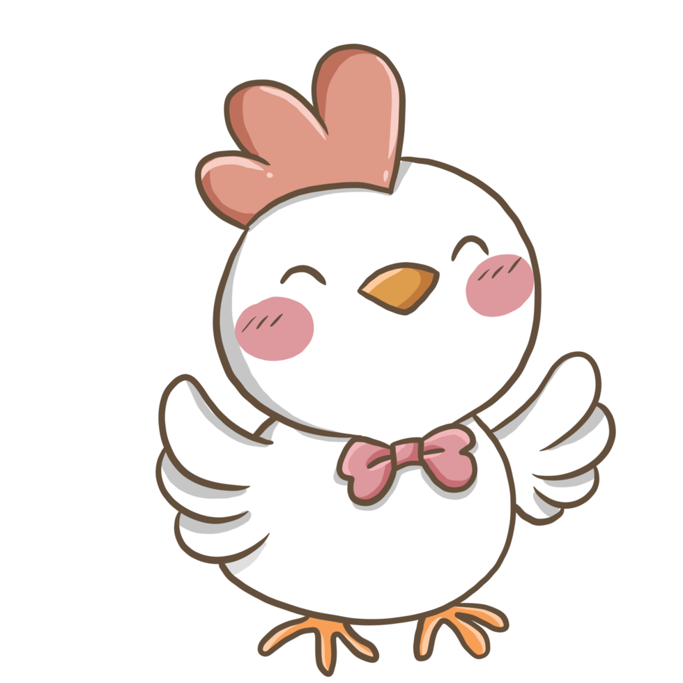 dessin animé poulet griffonnage kawaii anime coloriage mignonne illustration dessin clipart personnage chibi manga des bandes dessinées png