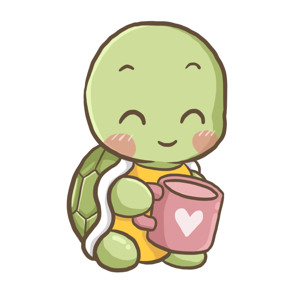 sköldpadda tecknad serie klotter söt anime färg sida söt illustration teckning ClipArt karaktär chibi manga serier png