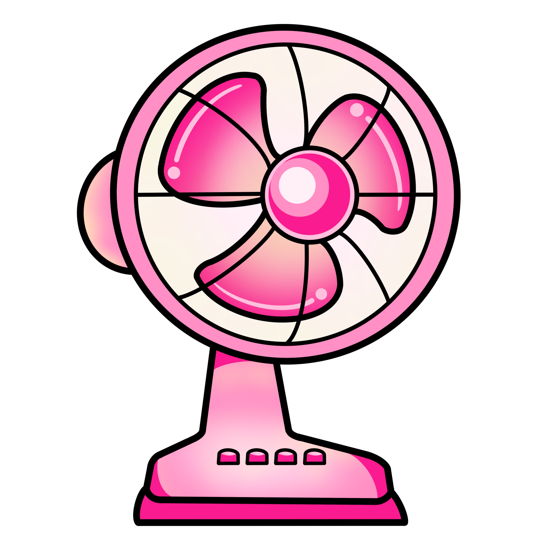 Free ventilador electrico rosa 15699012 PNG with Transparent Background