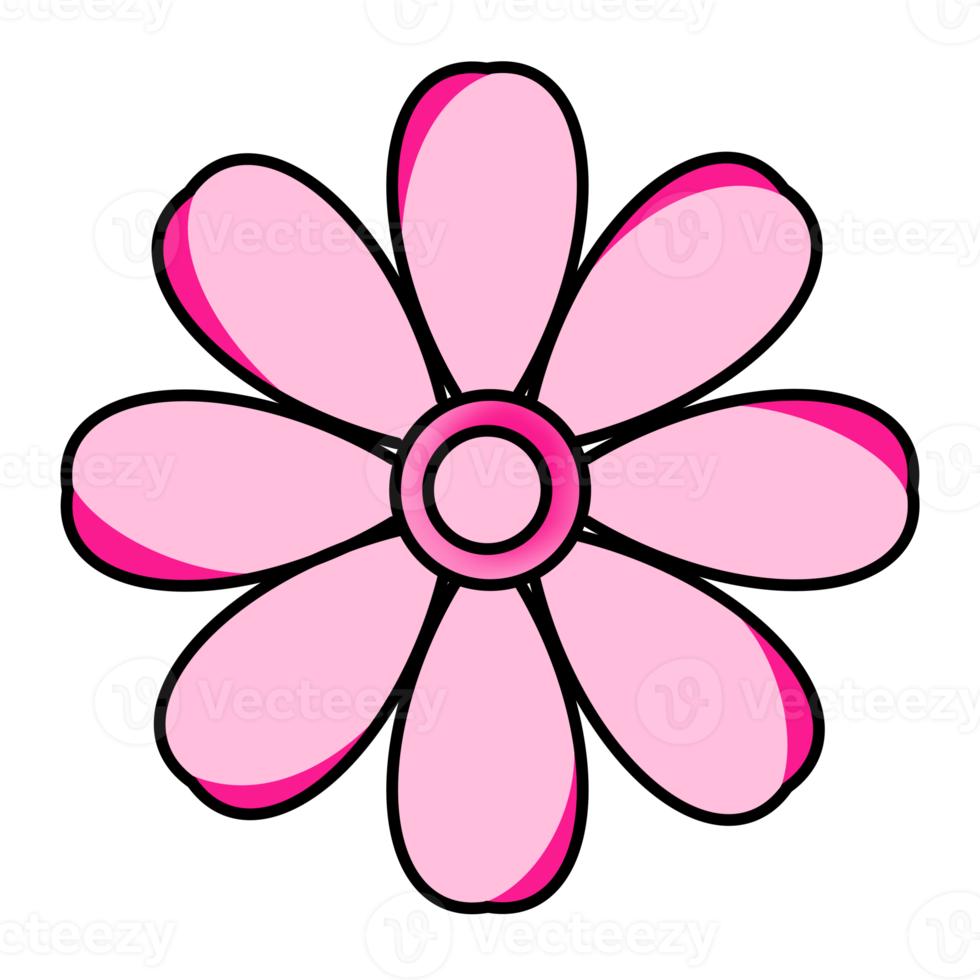 Pink flower decoration png