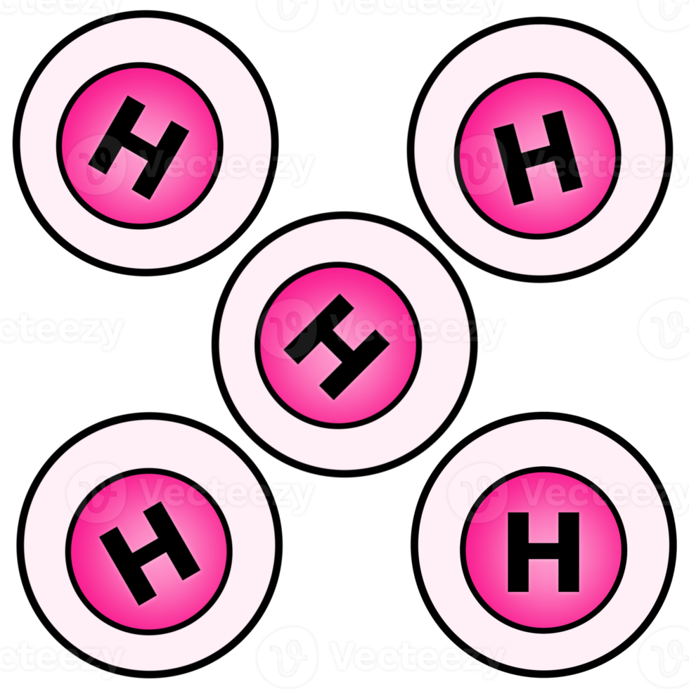 Pink Hydrogen Atom png