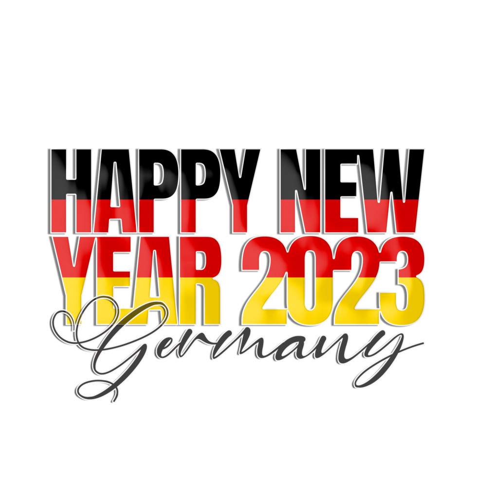 Happy New Year 2023 Germany flag png
