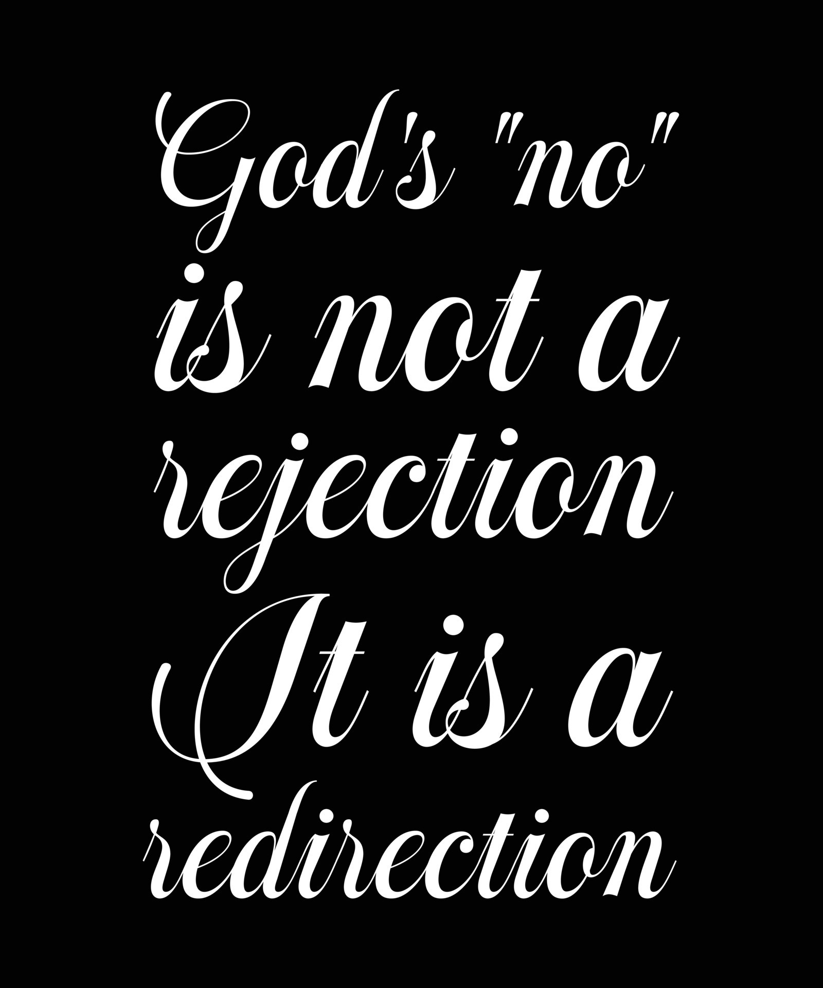 Gods No Is Not A Rejection It Is A Redirection T Shirt Design Vector