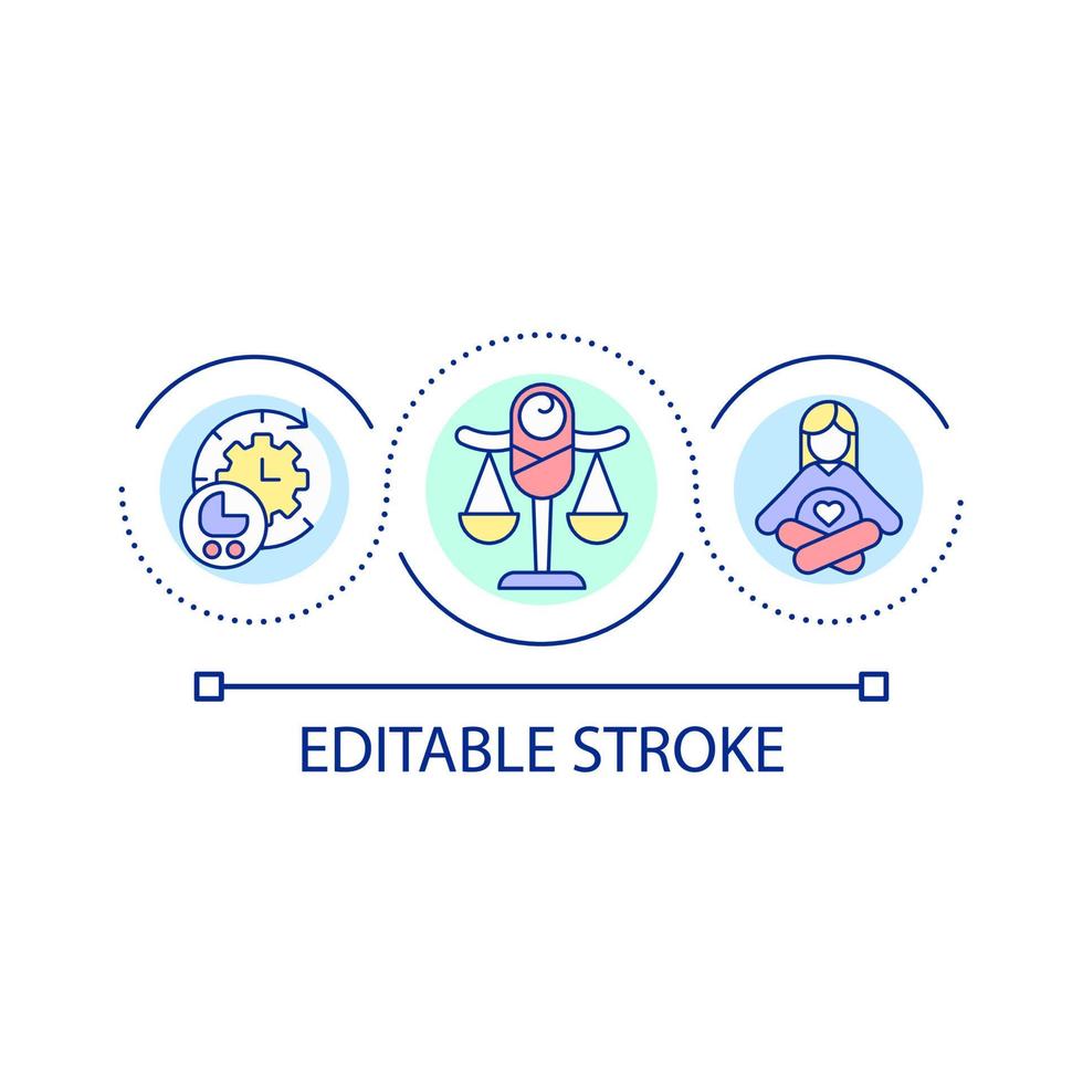 Family planning loop concept icon vector