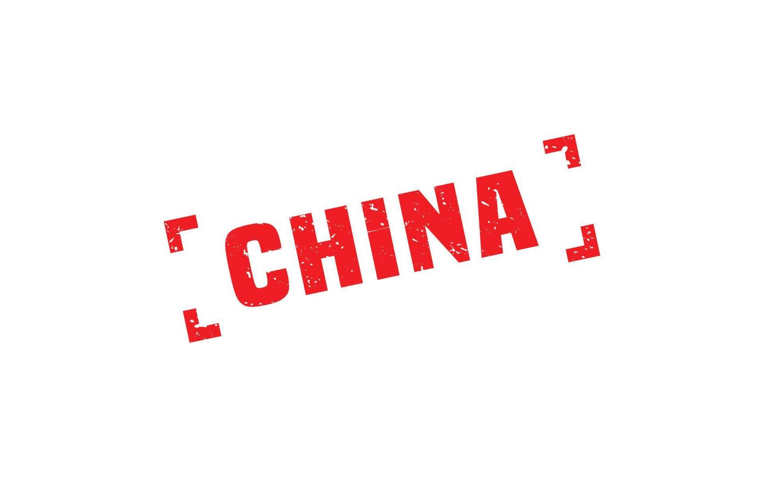 CHINA stamp rubber with grunge style on white background 15699476