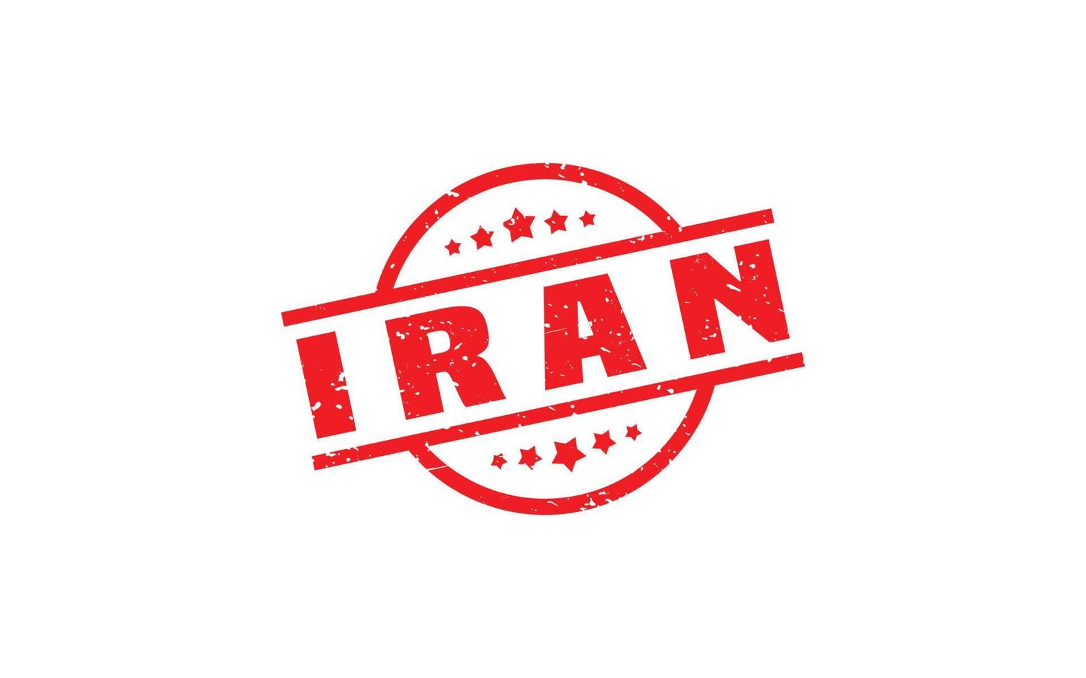 IRAN stamp rubber with grunge style on white background vector