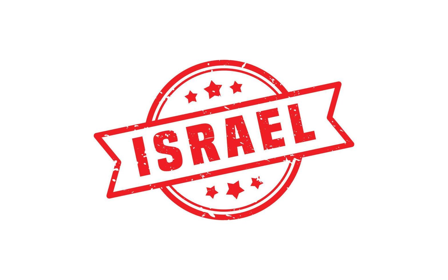 ISRAEL stamp rubber with grunge style on white background vector