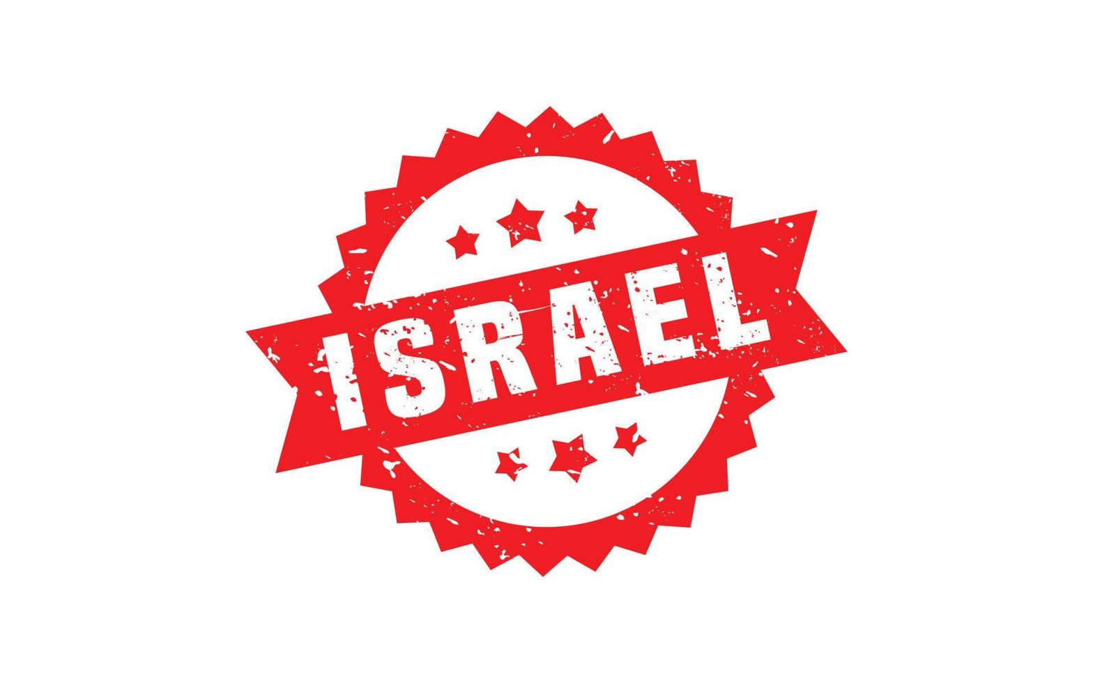 ISRAEL stamp rubber with grunge style on white background vector