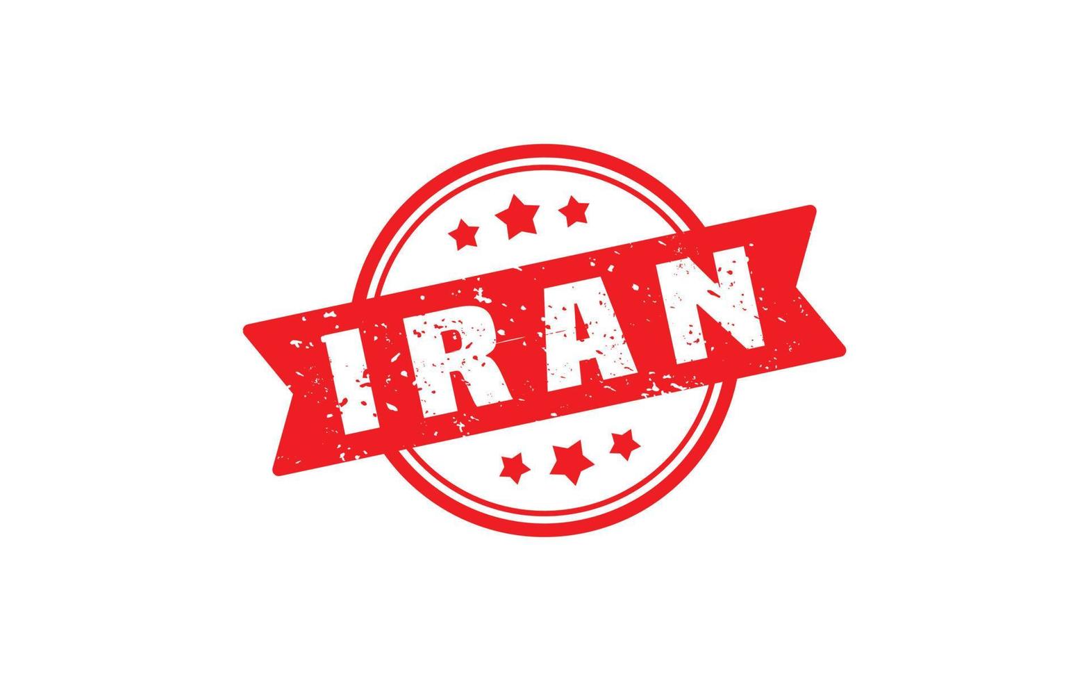 IRAN stamp rubber with grunge style on white background vector