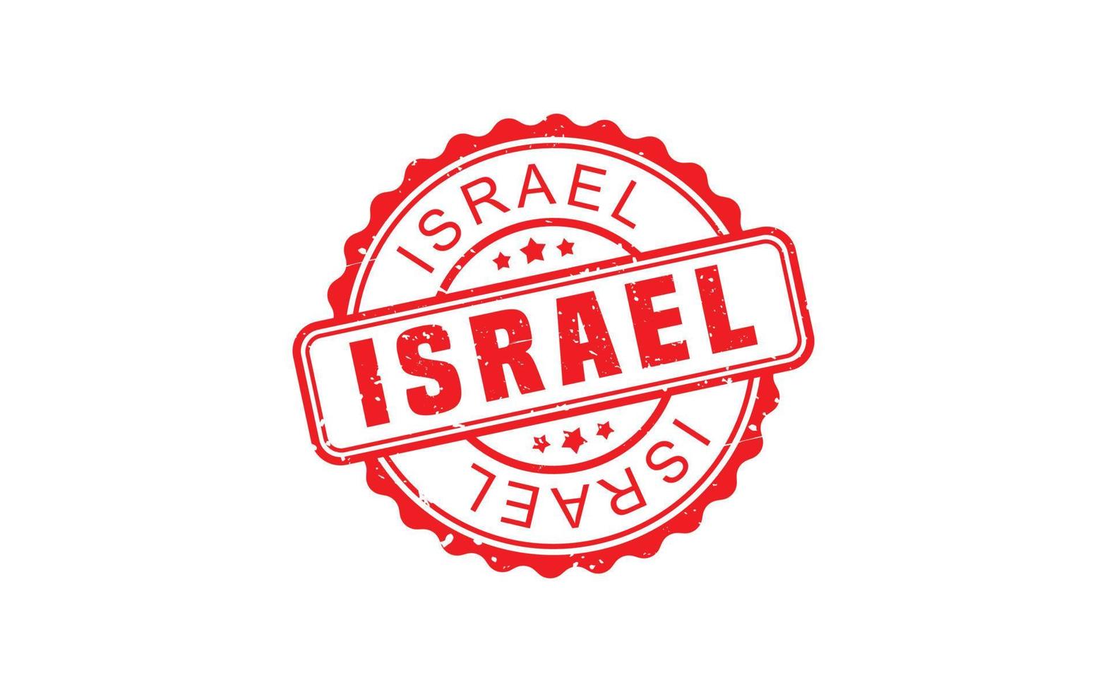 ISRAEL stamp rubber with grunge style on white background vector
