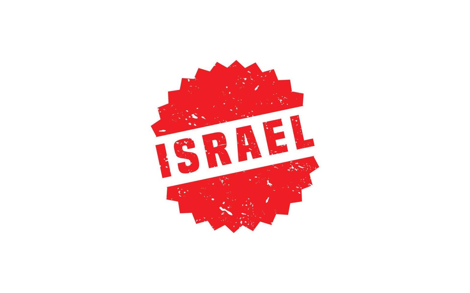 ISRAEL stamp rubber with grunge style on white background vector