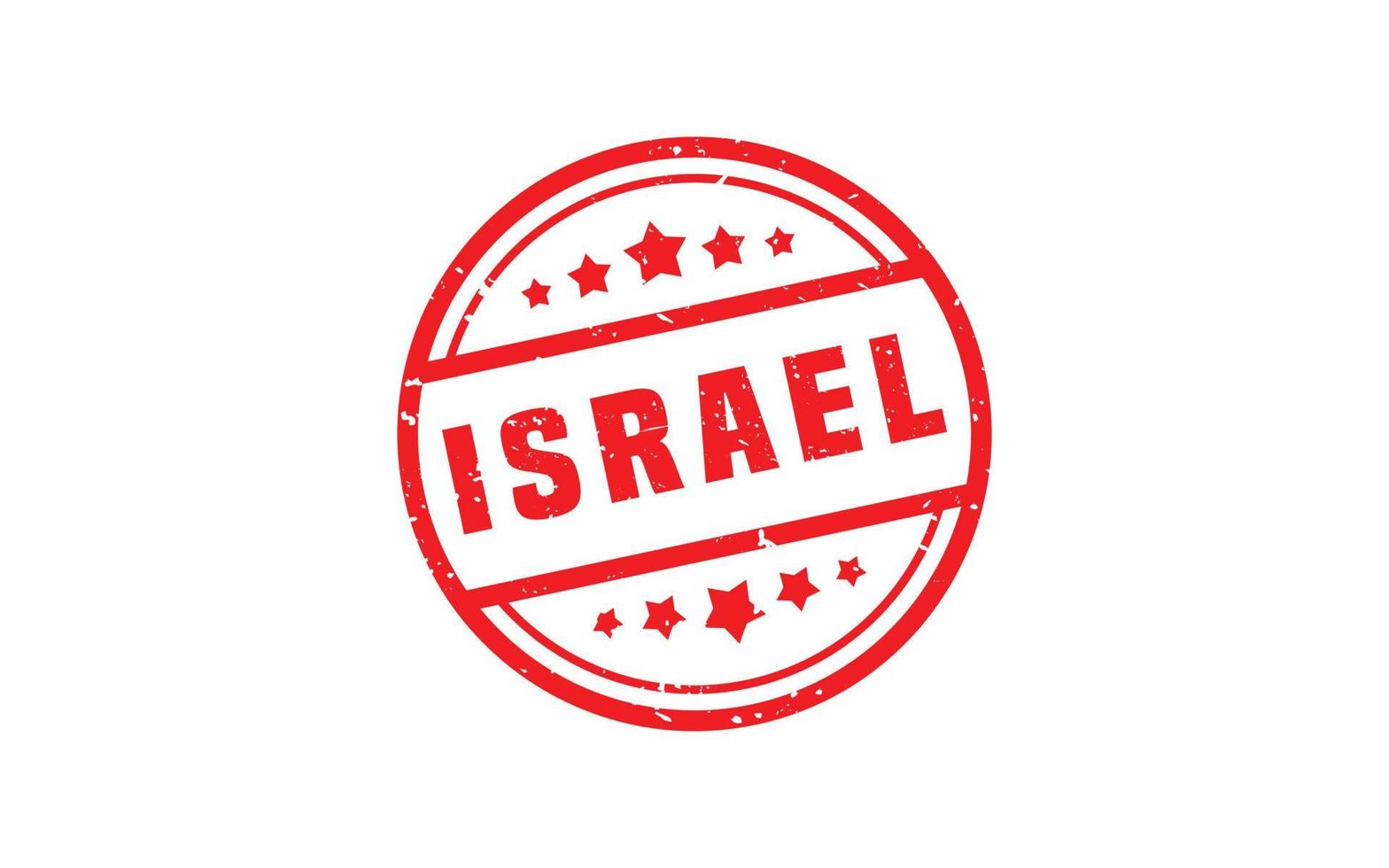 ISRAEL stamp rubber with grunge style on white background vector