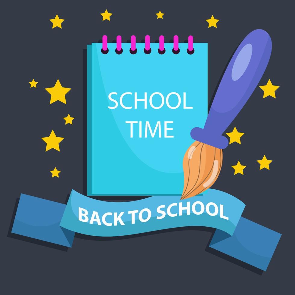 A concept of education label for back to school vector