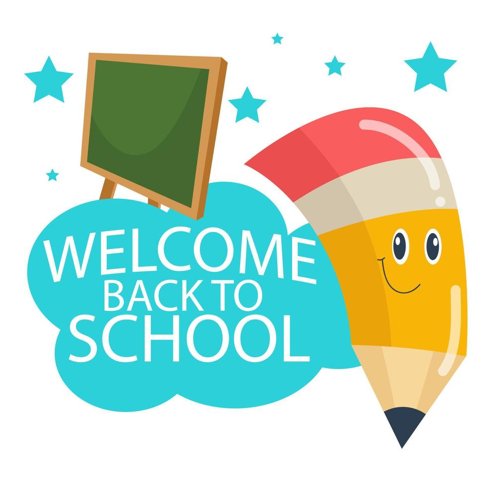 Cute characters and a concept of education for back to school vector