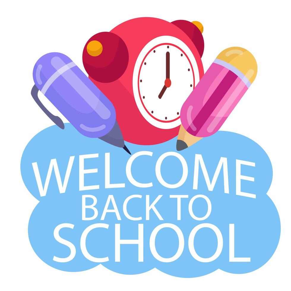 Cute characters and a concept of education for back to school vector