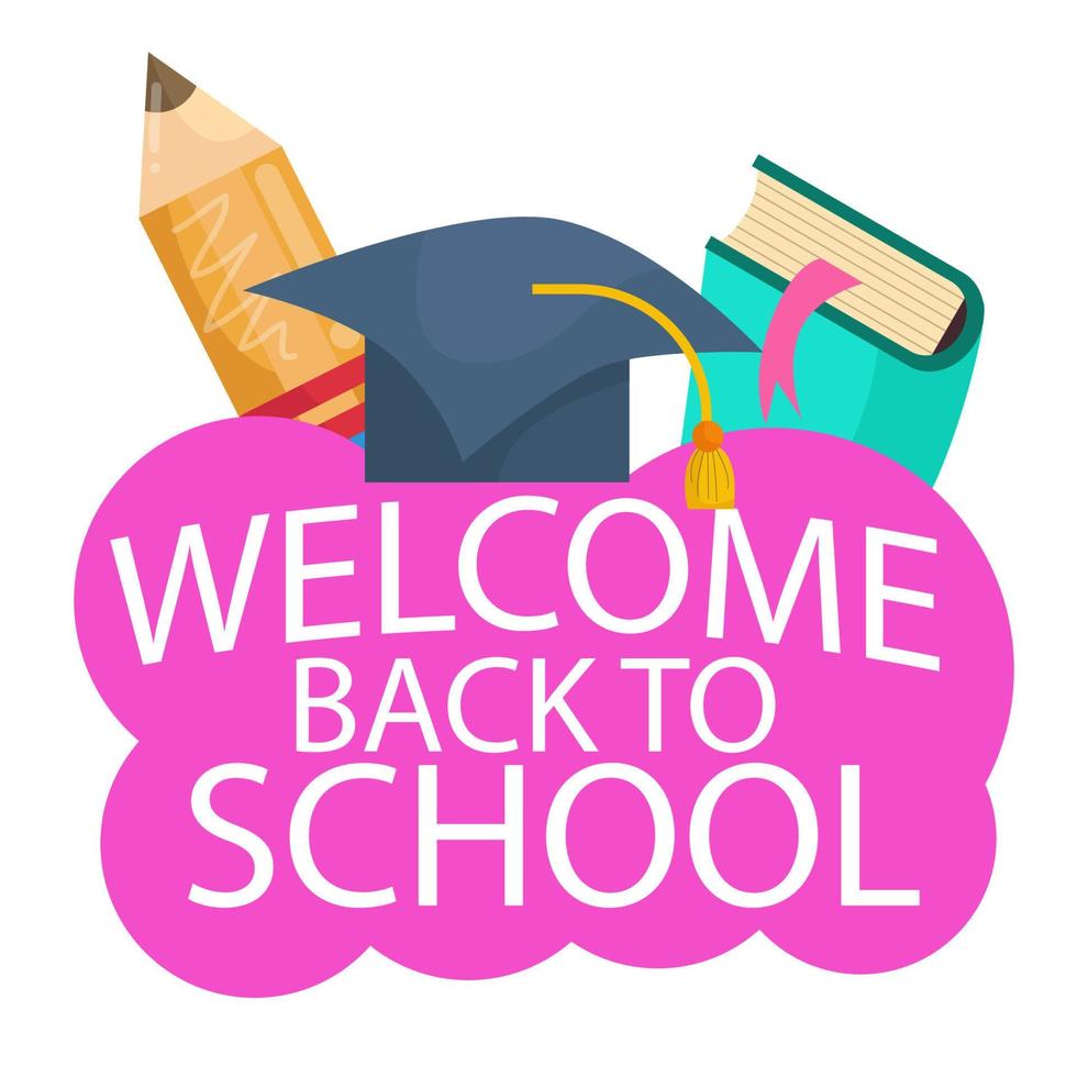 Cute characters and a concept of education for back to school vector