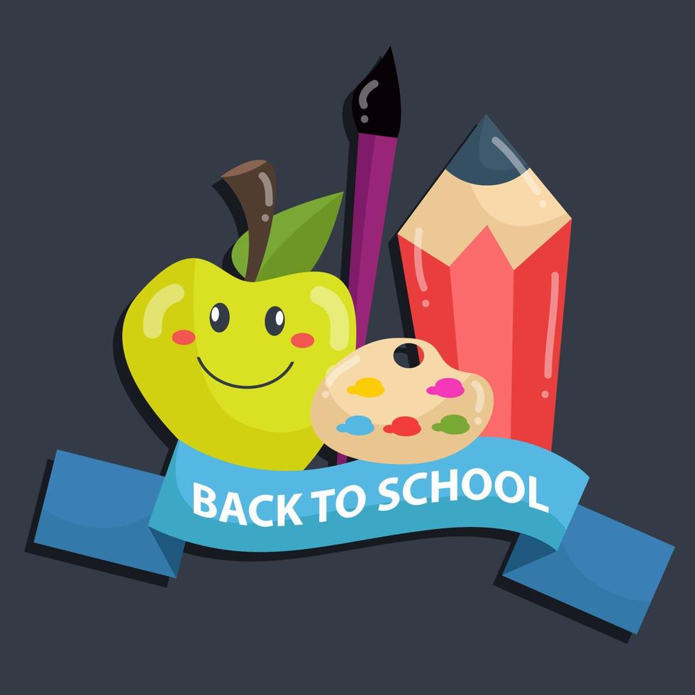 A concept of education label for back to school vector
