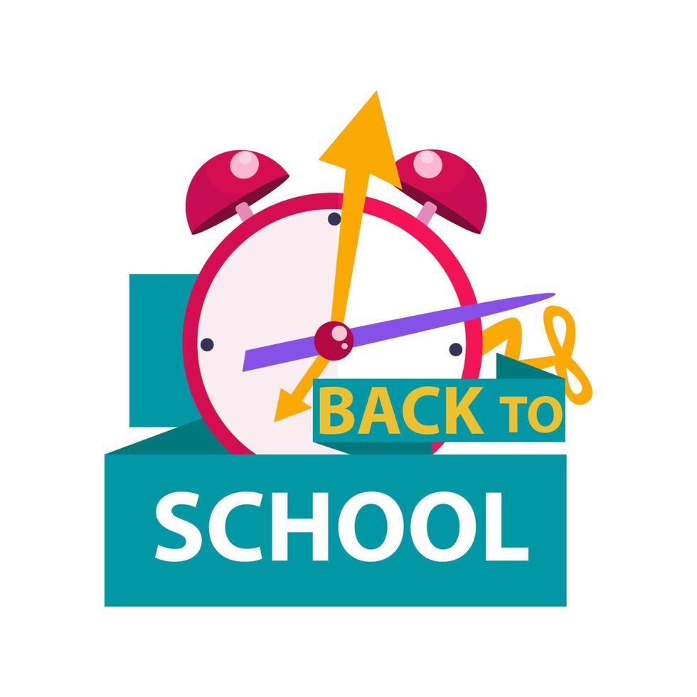 A concept of education label for back to school vector