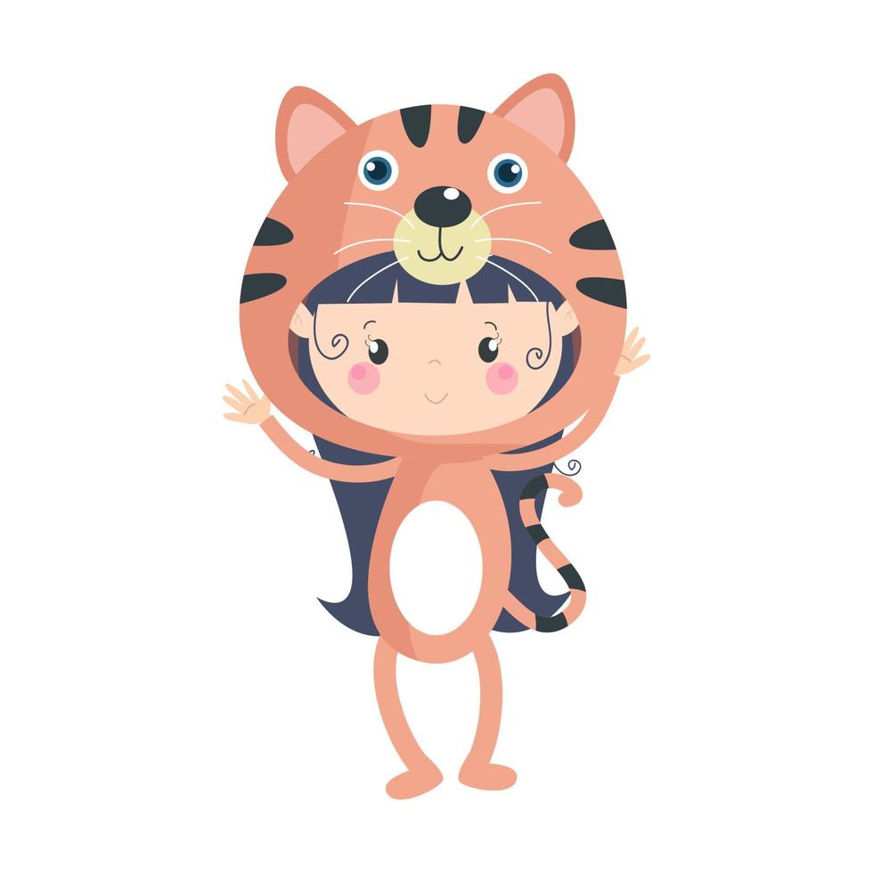 Cute animal costumes are suitable for children's clothing designs vector