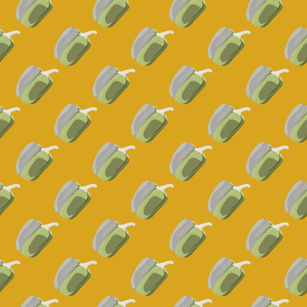 Simple bell pepper seamless pattern. Bulgarian pepper wallpaper. vector