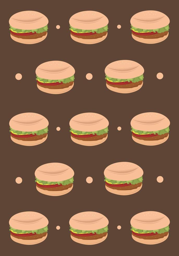 papel tapiz de vector de hamburguesa para diseño gráfico y elemento decorativo
