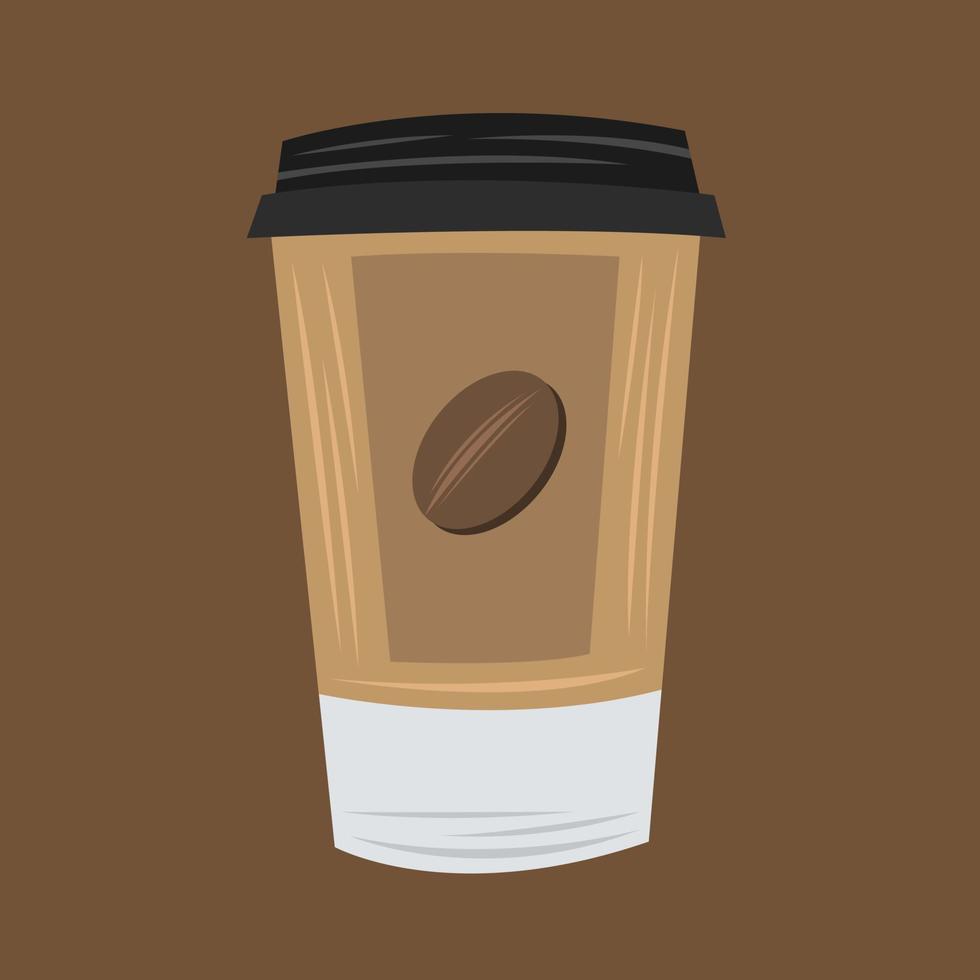 Ilustración de vector de taza de papel de café para diseño gráfico y elemento decorativo